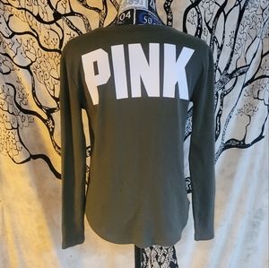 VS PINK Perfect Waffle Thermal long sleeve top Size Small